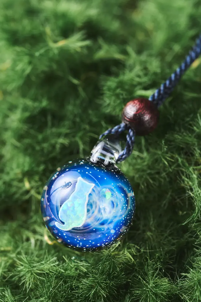 宇宙系列｜單色 | 貓型蛋白石編織蠟頸繩